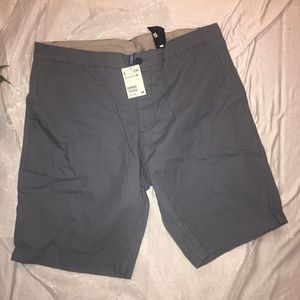 H&M /DIVIDED slate gray Knee-length Cotton Shorts